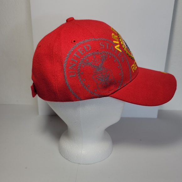 Mens Red Air Force retired Shadow Emblem Hat Hook & Loop adjustable back - Picture 6 of 8